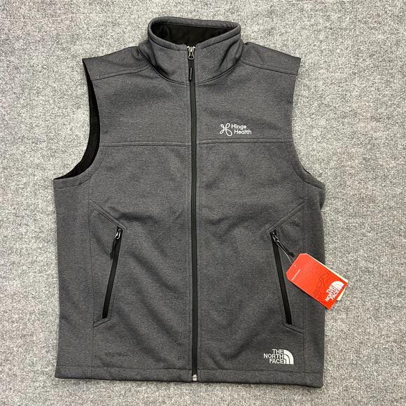 The North Face Vest Jacket Men Medium Dark Gray Apex Barrier Windwall Full Zip - Picture 1 of 11
